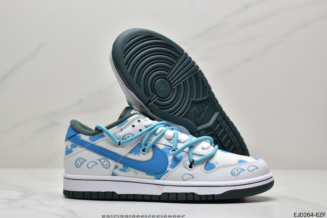 350 耐克NIKE DUNK LOW  “Retro”解构闪电黑蓝腰果花DH0957
