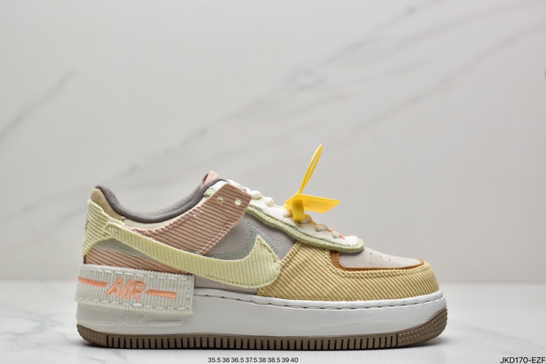 160 Air Force 1 Shadow 白蓝粉轻量增高低帮百搭板鞋CI0919-106