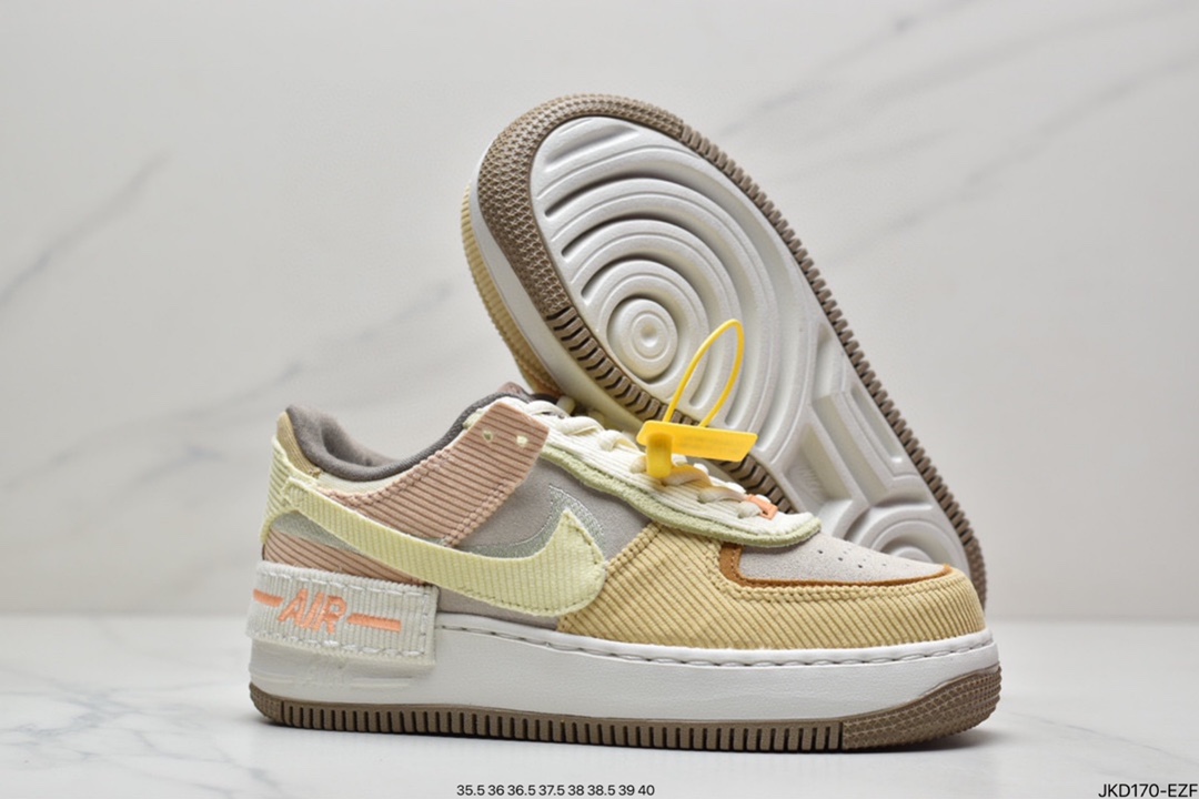 160 Air Force 1 Shadow 白蓝粉轻量增高低帮百搭板鞋CI0919-106