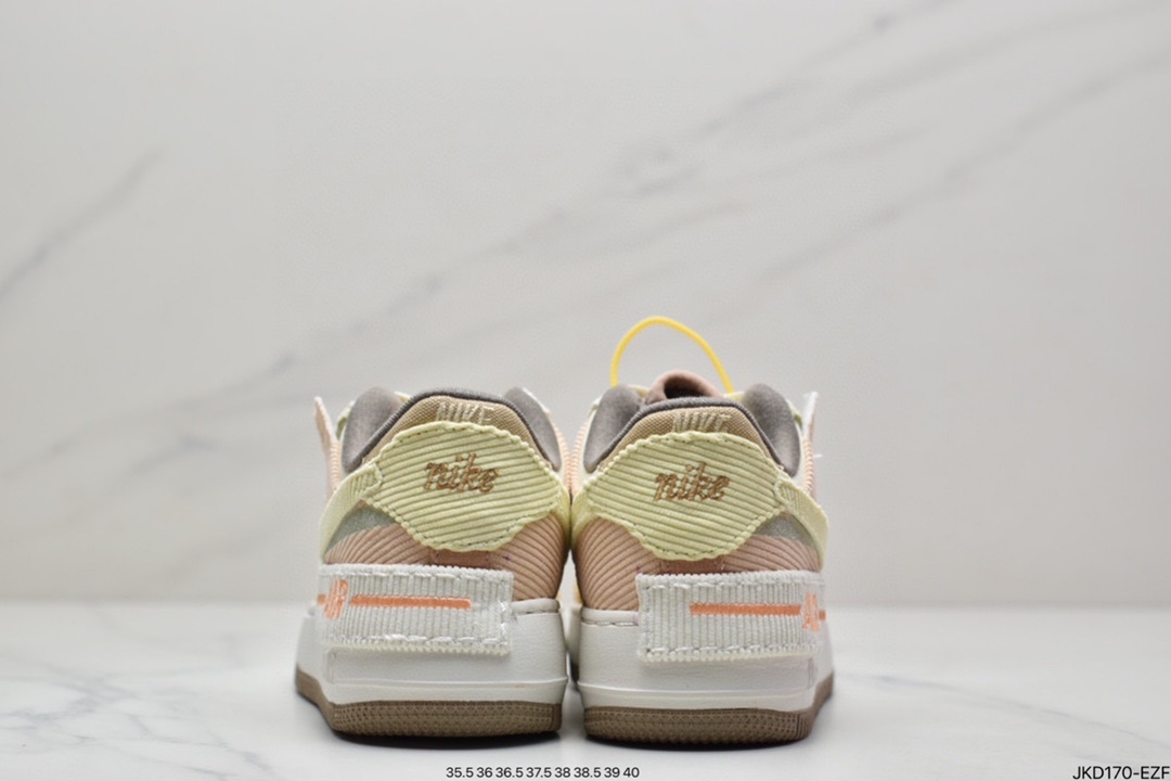 160 Air Force 1 Shadow 白蓝粉轻量增高低帮百搭板鞋CI0919-106