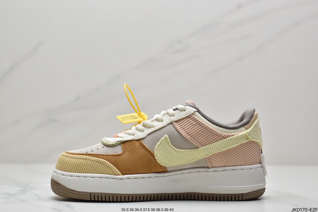 160 Air Force 1 Shadow 白蓝粉轻量增高低帮百搭板鞋CI0919-106