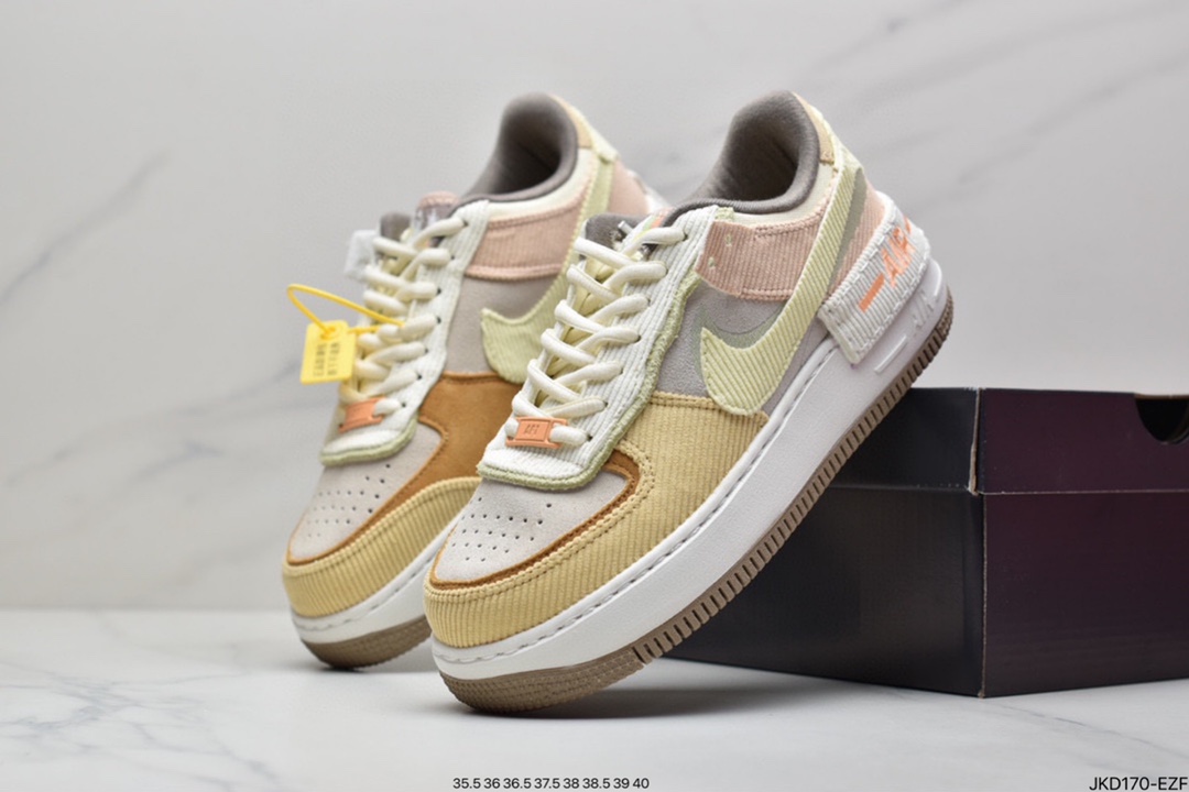 160 Air Force 1 Shadow 白蓝粉轻量增高低帮百搭板鞋CI0919-106