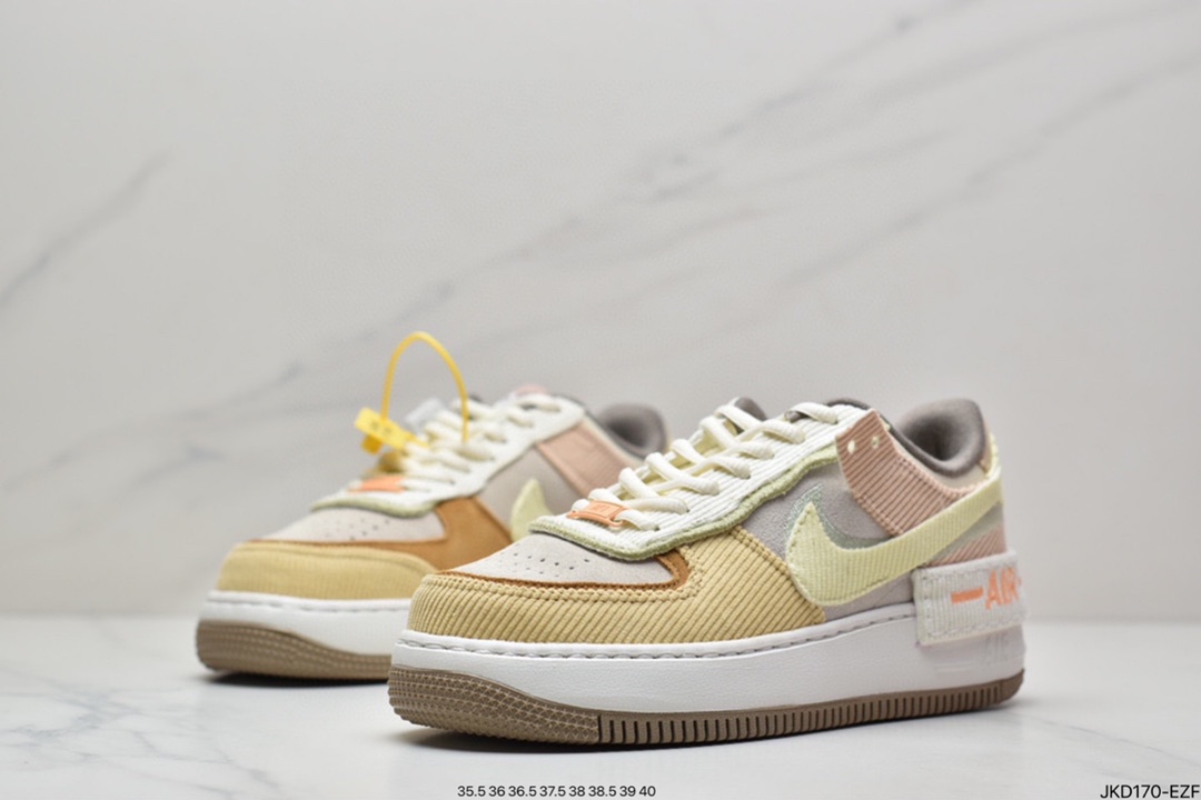160 Air Force 1 Shadow 白蓝粉轻量增高低帮百搭板鞋CI0919-106