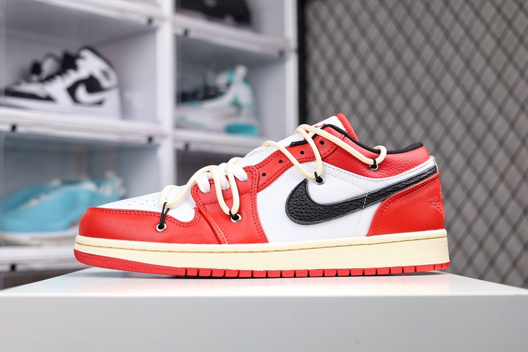 G5 大次 耐克Nike Air Jordan 1 Low”Chicago”AJ1乔丹一代低帮经典复古文化休闲运动篮球鞋。采用软质牛培皮革鞋面材质中底注胶孔内置真Sole气垫×988WX