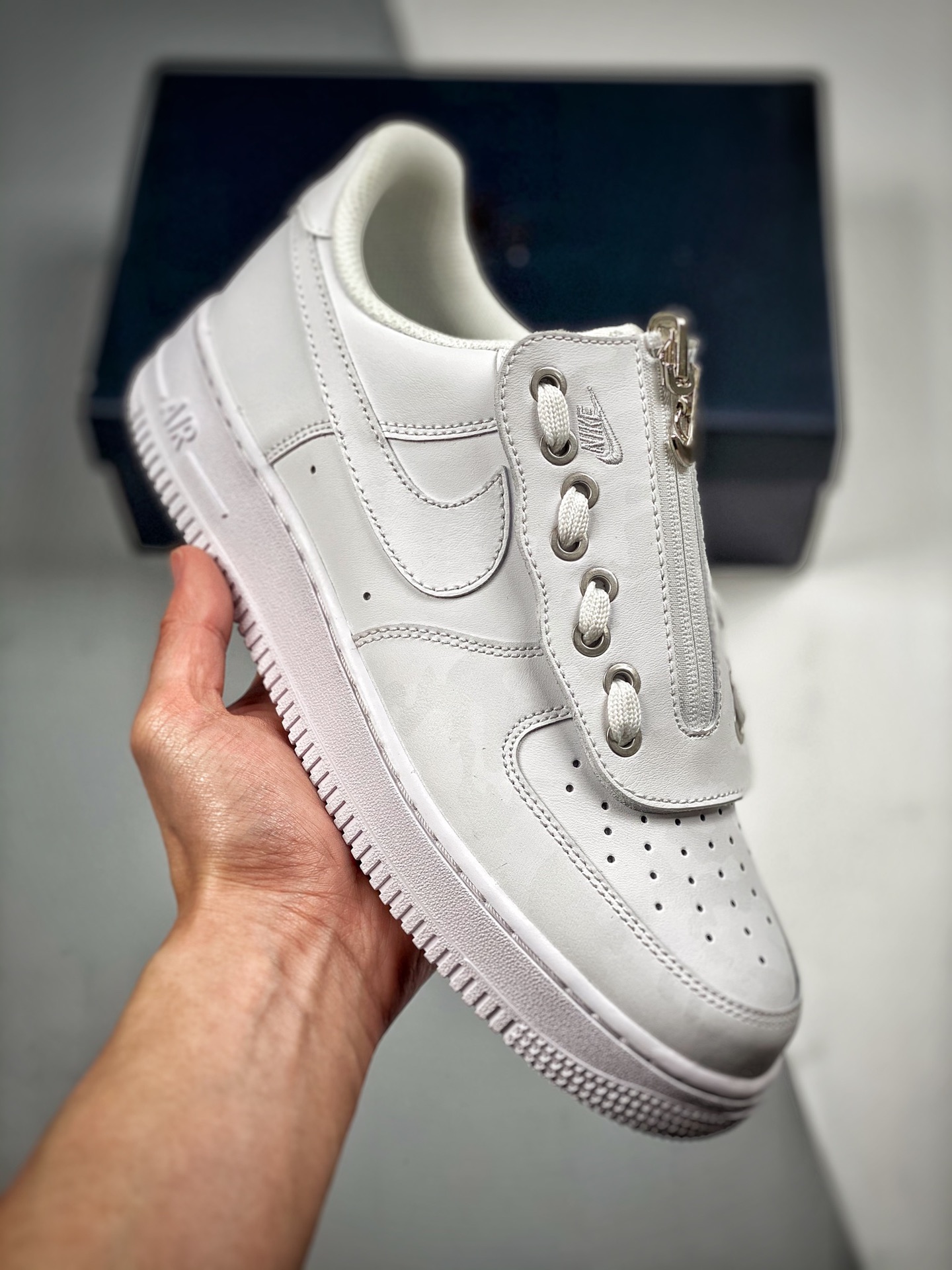 Nk Air Force 1 Low, Air Force 1 completamente blanco, horma y plantilla originales para un auténtico Air Force, especia…