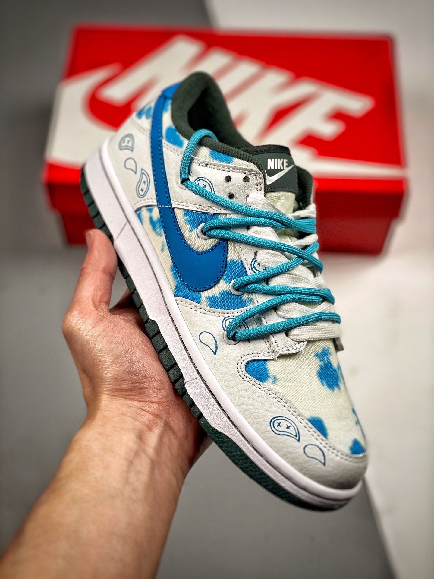Nike Dunk Low vibe personalizado con tema de cachemir Vibe, resistente al desgaste y antideslizante, zapatilla de skate…