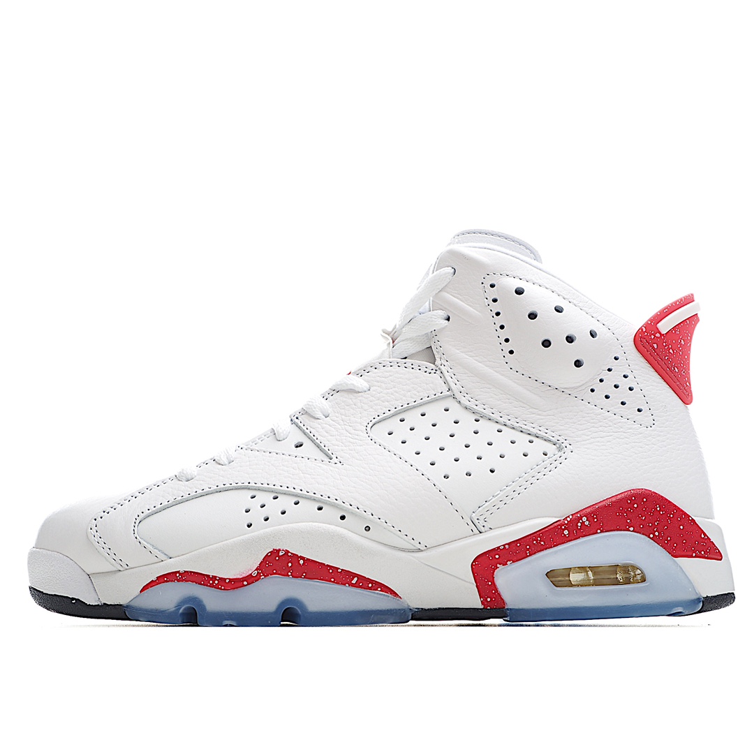 纯原 Air Jordan 6 白红奥利奥 全码出货市场第一家高端出货 细节拉满 整洁度完美颜值非常高的一款配色 原厂配件 美金标