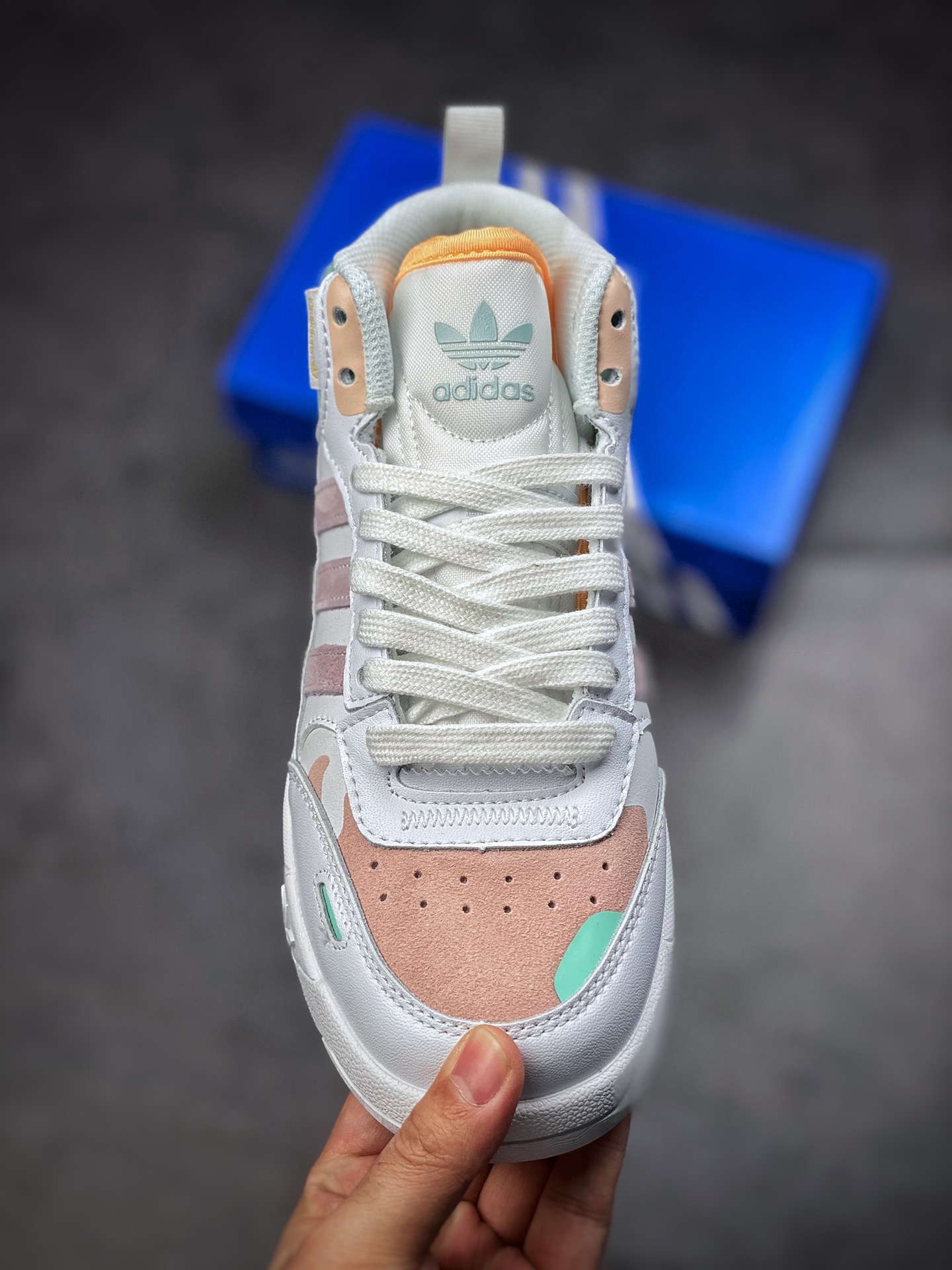 190  Adidas Originals Post UP 中邦 ”白橘” 海外渠道版 H00223