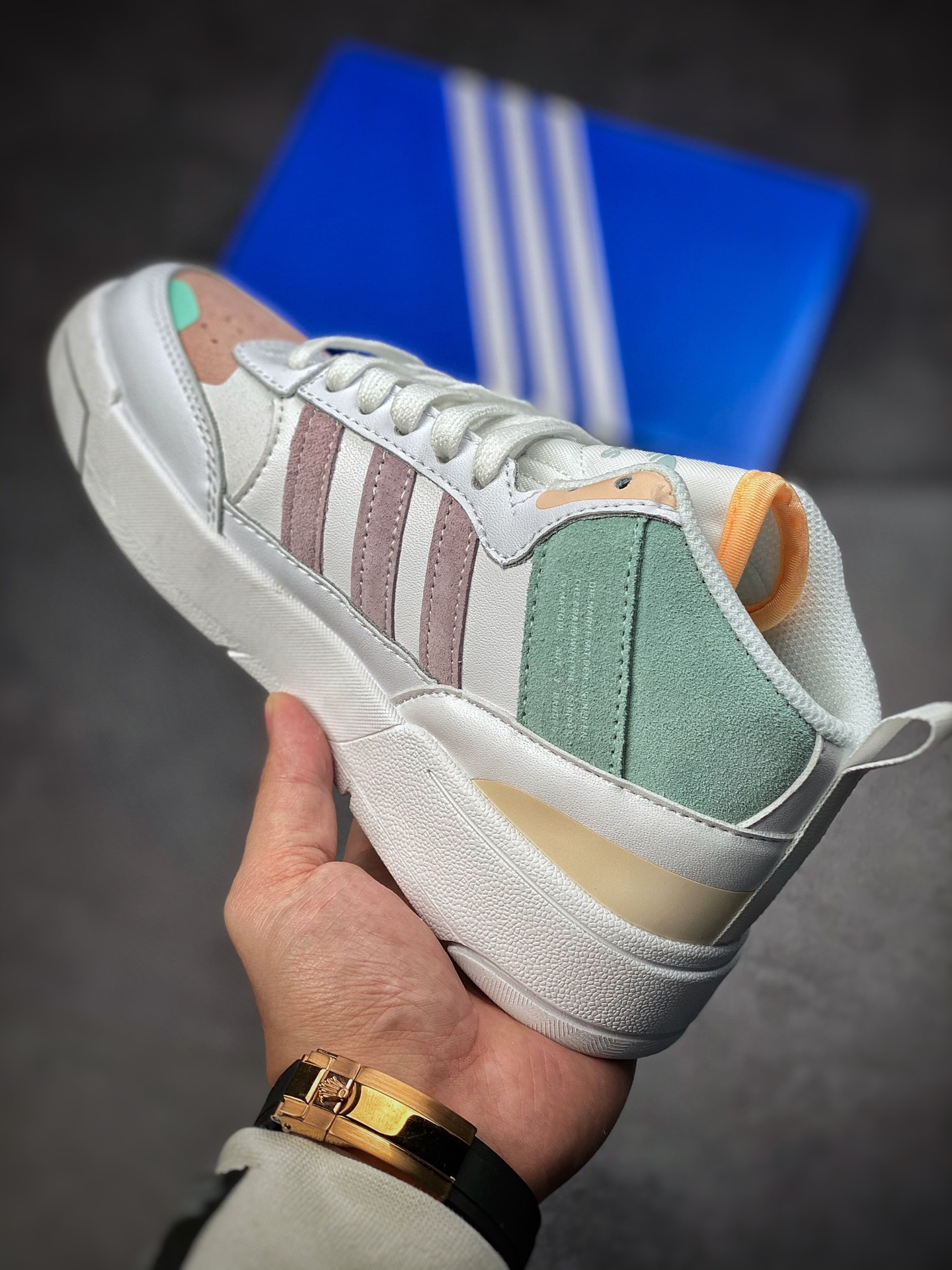 190  Adidas Originals Post UP 中邦 ”白橘” 海外渠道版 H00223