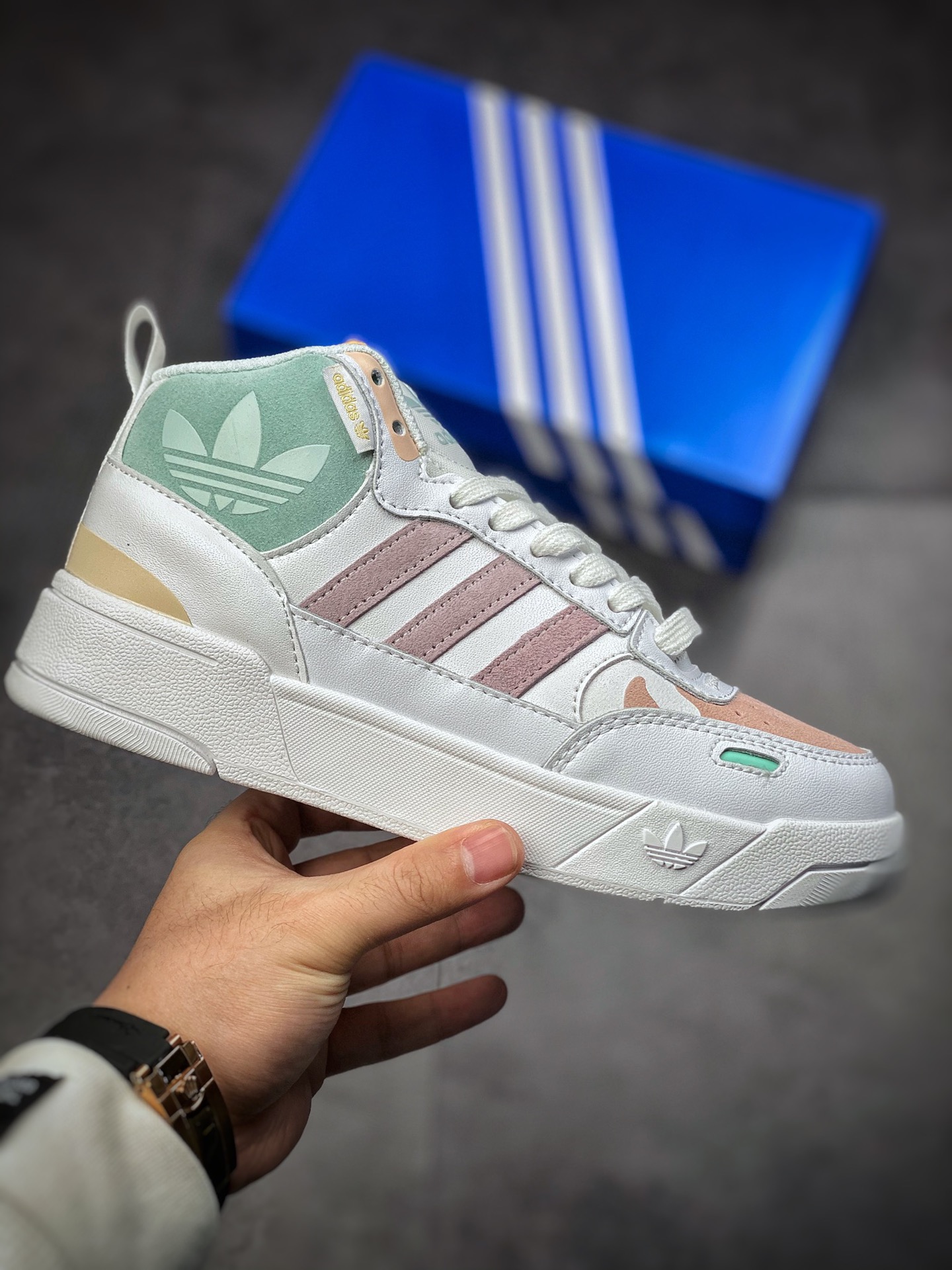 190  Adidas Originals Post UP 中邦 ”白橘” 海外渠道版 H00223