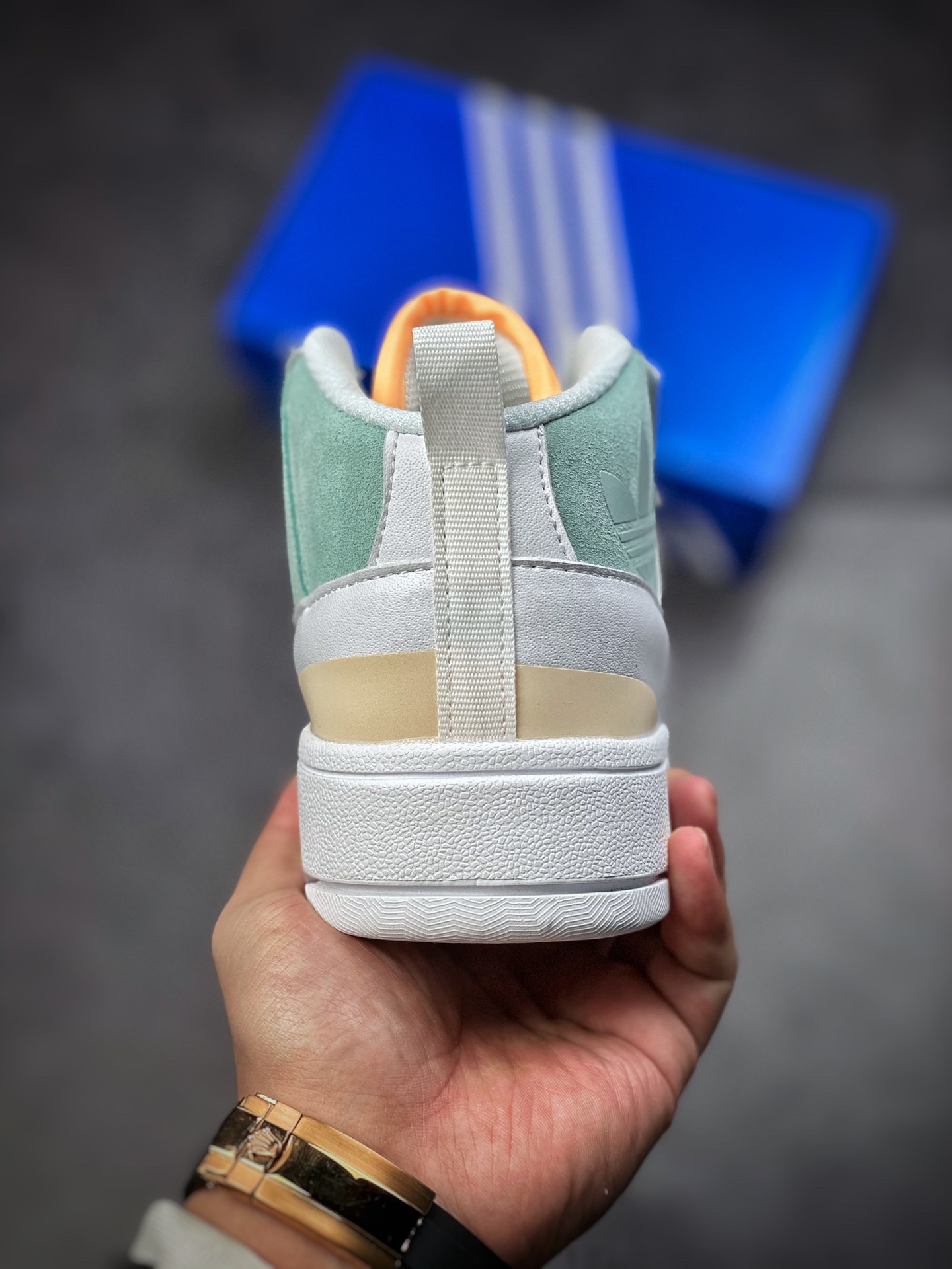 190  Adidas Originals Post UP 中邦 ”白橘” 海外渠道版 H00223
