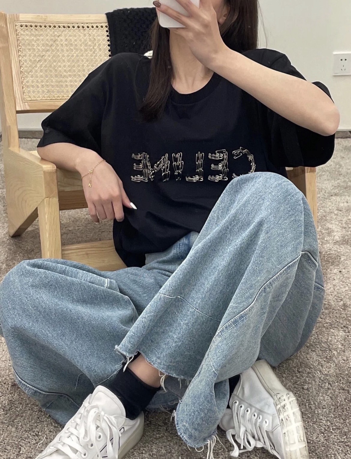 022赛琳别针短袖"