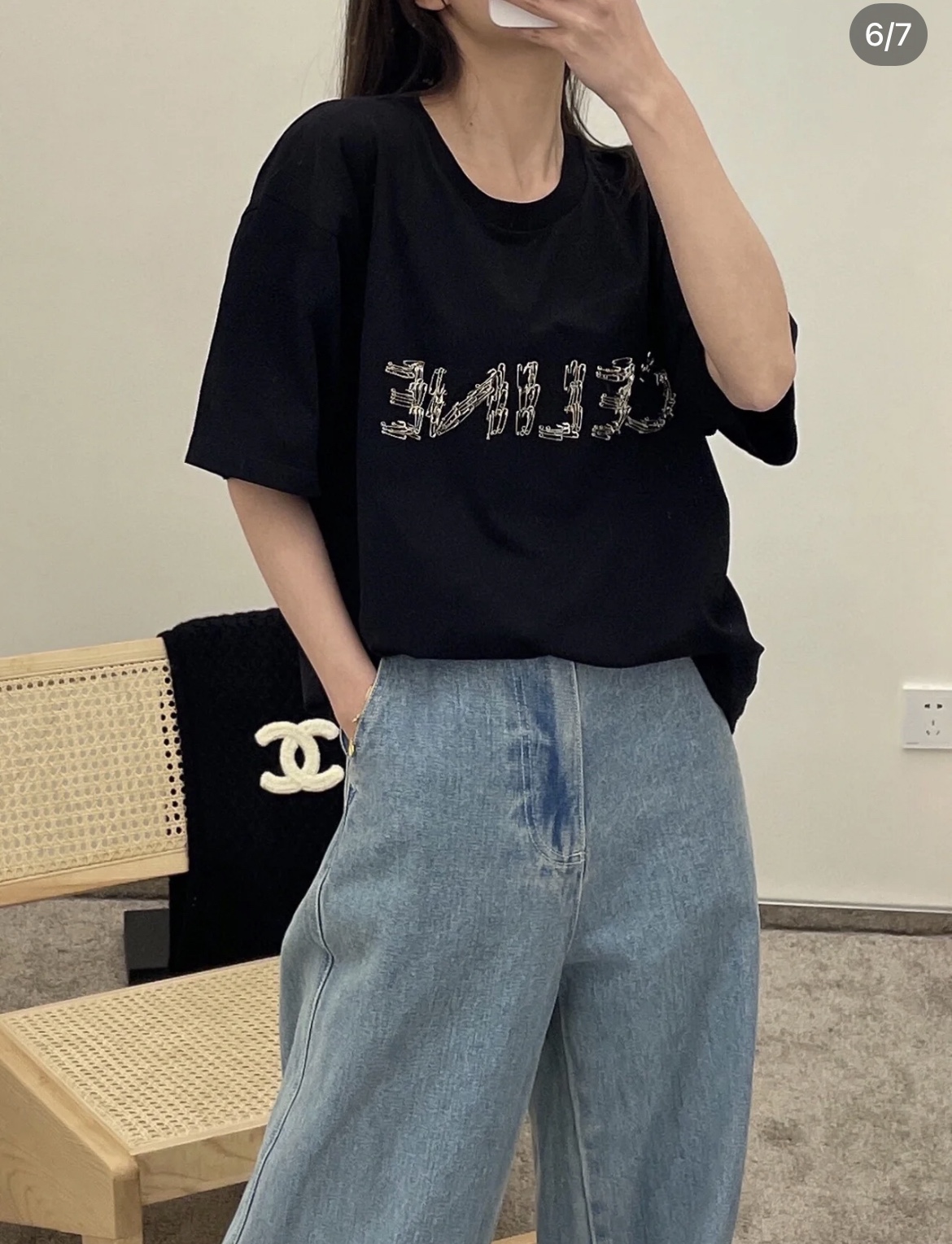 022赛琳别针短袖"