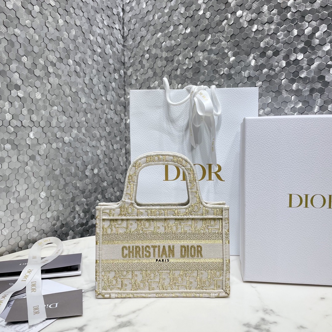 Dior Book Tote Handbags Tote Bags Printing Oblique Mini