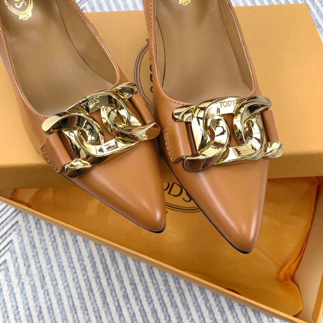 New TODS Classic Plumb-Button Single-Shoe: Comfortable and Graceful Design - 图片 7