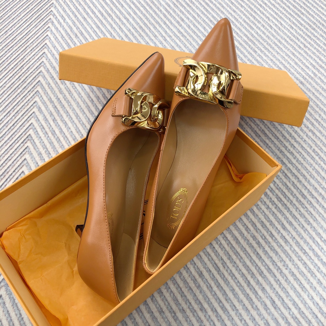 New TODS Classic Plumb-Button Single-Shoe: Comfortable and Graceful Design - 图片 5