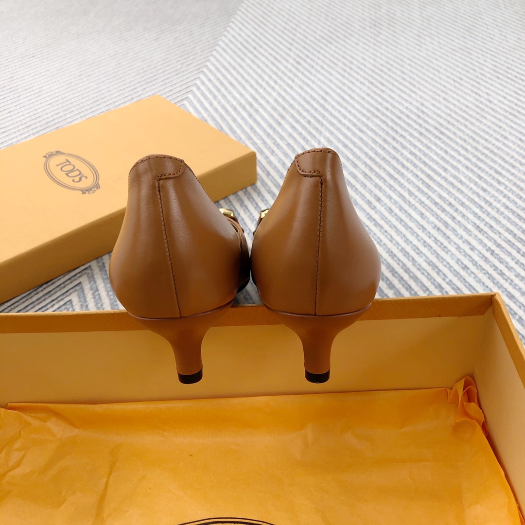 New TODS Classic Plumb-Button Single-Shoe: Comfortable and Graceful Design - 图片 8