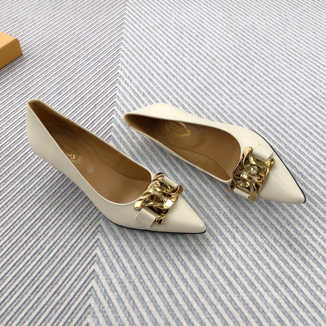 TODS Classic Plumb-Button Single-Shoe: Elegant Design with Shoe-Faced Embellishment - 图片 2
