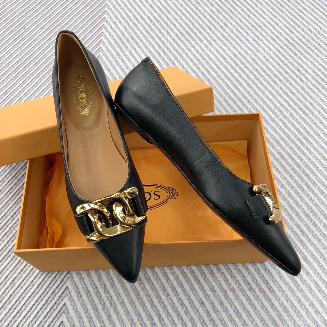 TODS Classic Plumb-Button Single-Shoe: Elegant Design with Comfortable Fit - 图片 4