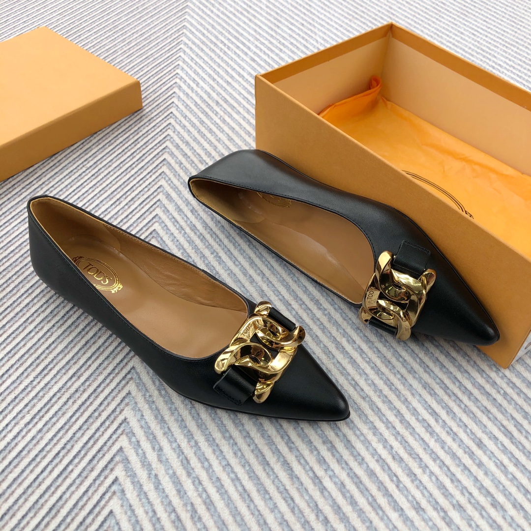 TODS Classic Plumb-Button Single-Shoe: Elegant Design with Comfortable Fit - 图片 3