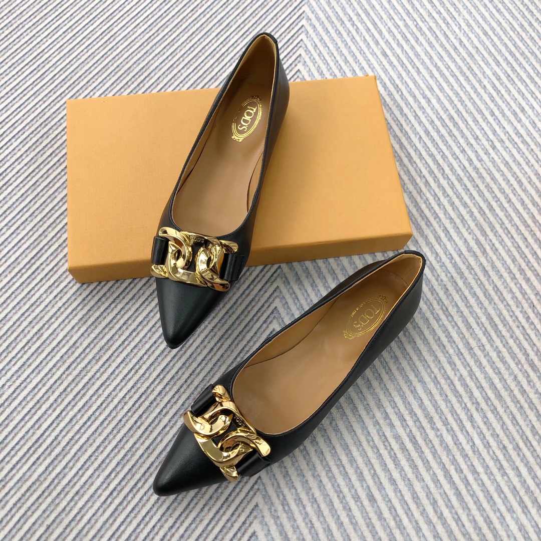 TODS Classic Plumb-Button Single-Shoe: Elegant Design with Comfortable Fit - 图片 2