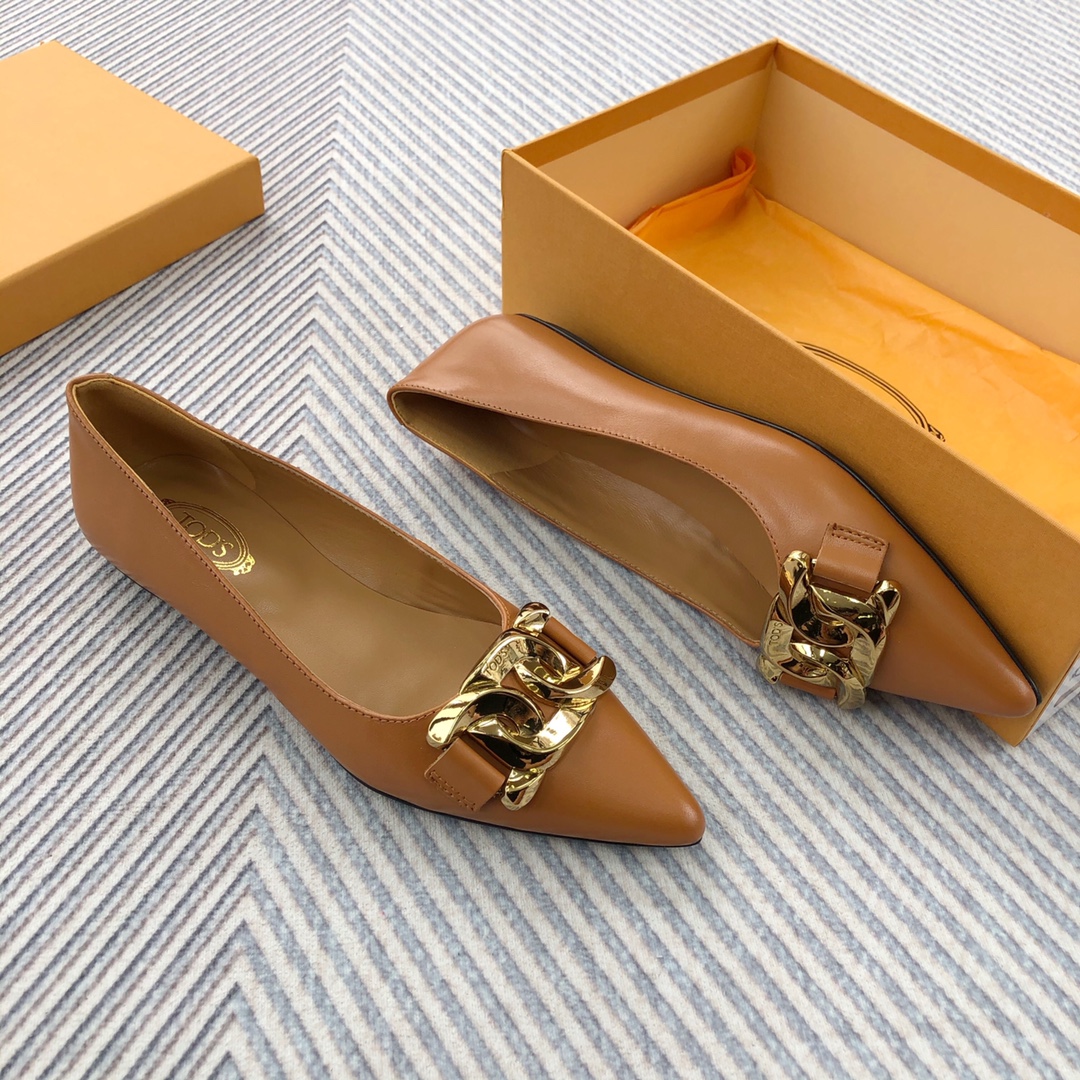 TODS Classic Plumb-Button Single-Shoe: Comfortable and Graceful Design Cabinet - 图片 3