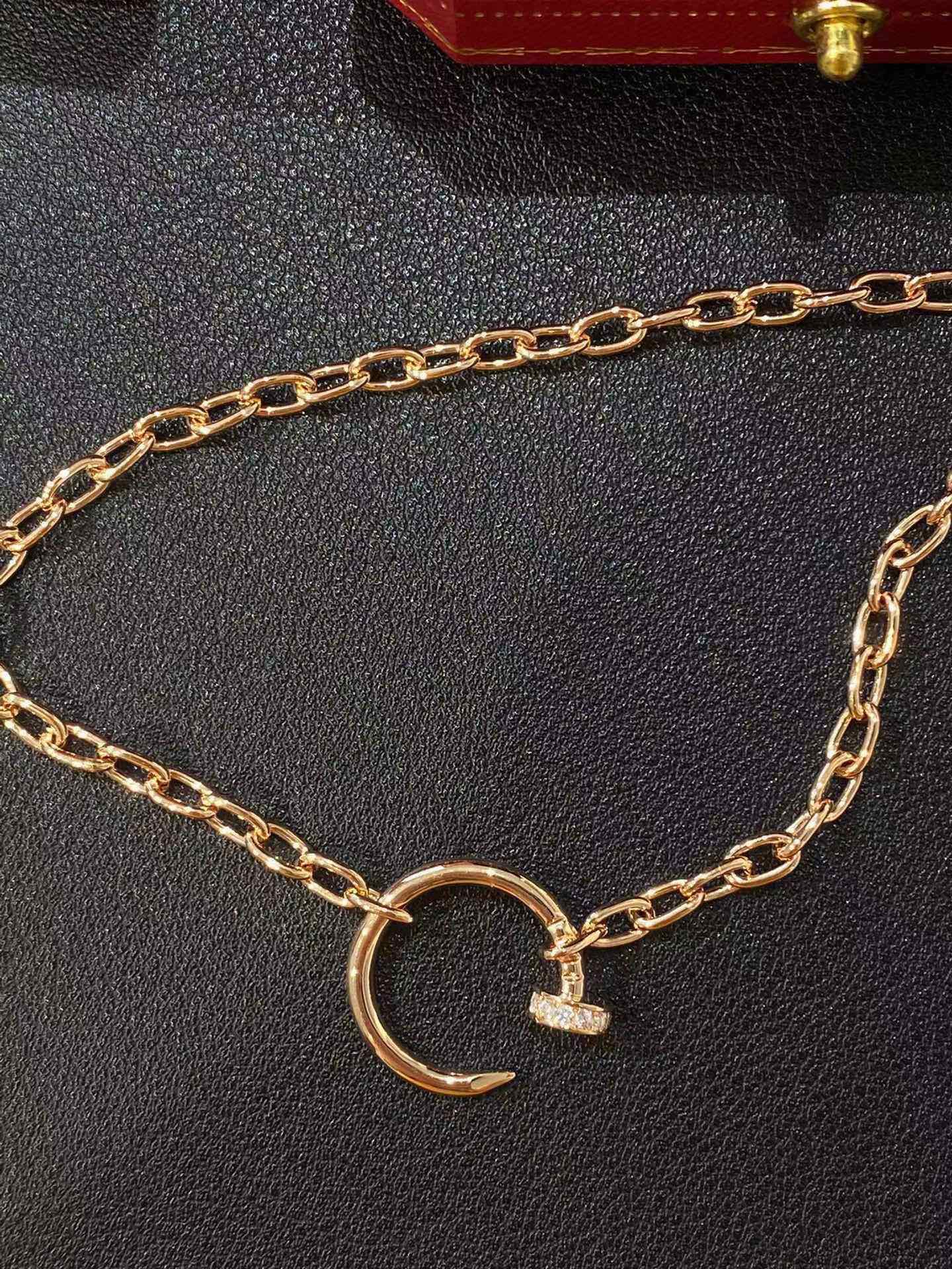 Cartier Cartier 卡‮亚地‬ 粗‮钉链‬子 满钻项链