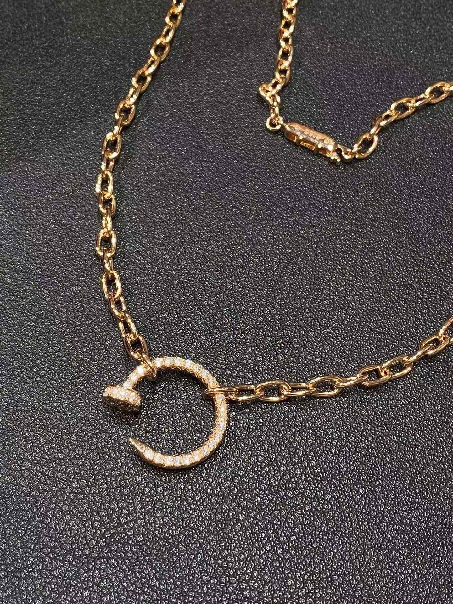 Cartier Cartier 卡‮亚地‬ 粗‮钉链‬子 满钻项链