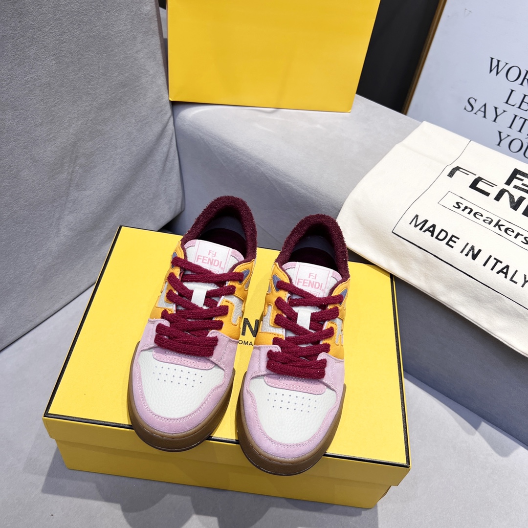 Fendi Fendi 〰FD Match Series Suela Gruesa Retro Sport Slip-On Zapatos 1:1 ¡De primera calidad! Otra 