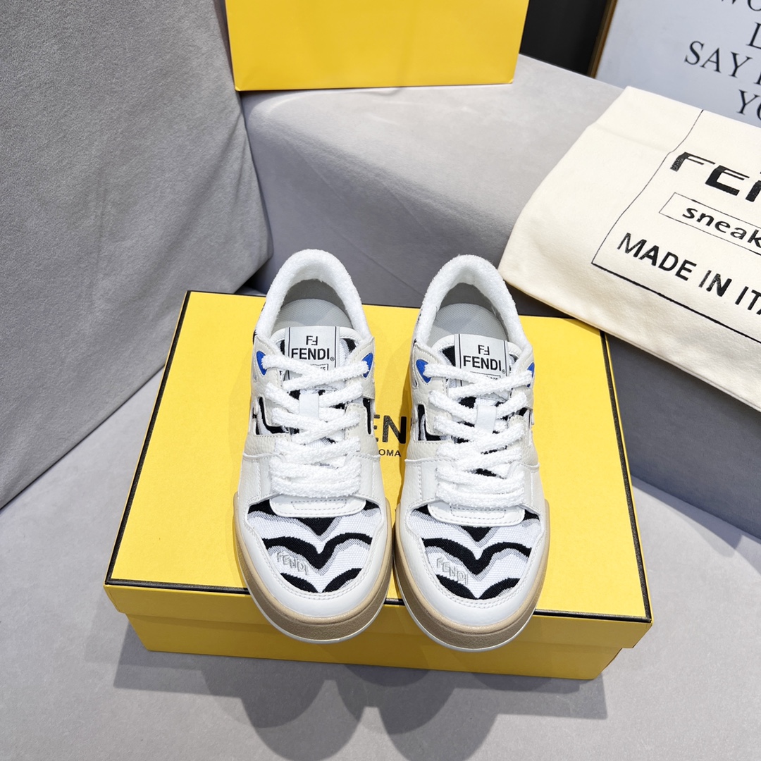 Fendi Fendi 〰FD Match Series Suela Gruesa Retro Sport Slip-On Zapatos 1:1 ¡De primera calidad! Otra 