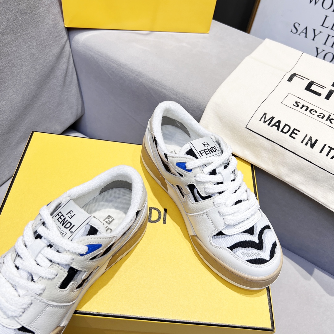 Fendi Fendi 〰FD Match Series Suela Gruesa Retro Sport Slip-On Zapatos 1:1 ¡De primera calidad! Otra 