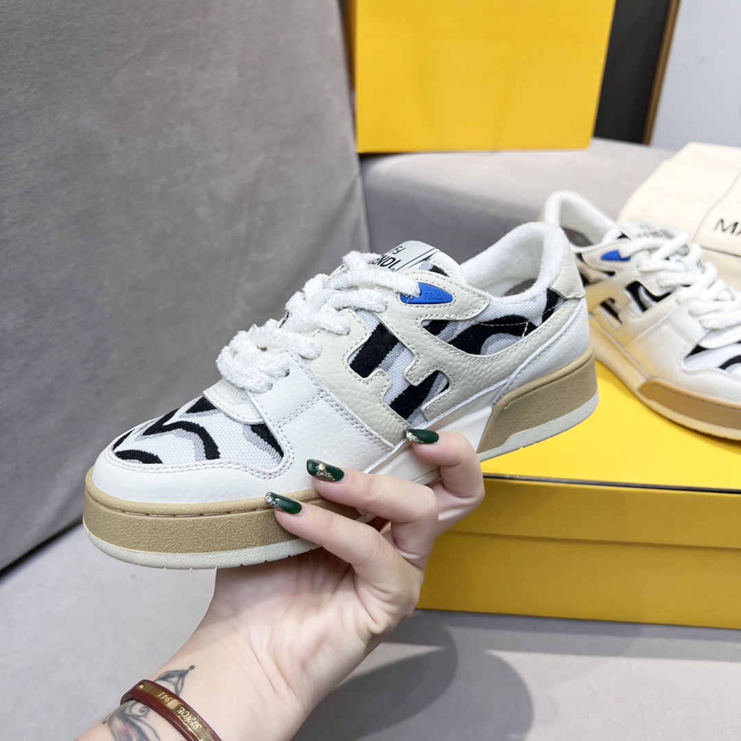 Fendi Fendi 〰FD Match Series Suela Gruesa Retro Sport Slip-On Zapatos 1:1 ¡De primera calidad! Otra 