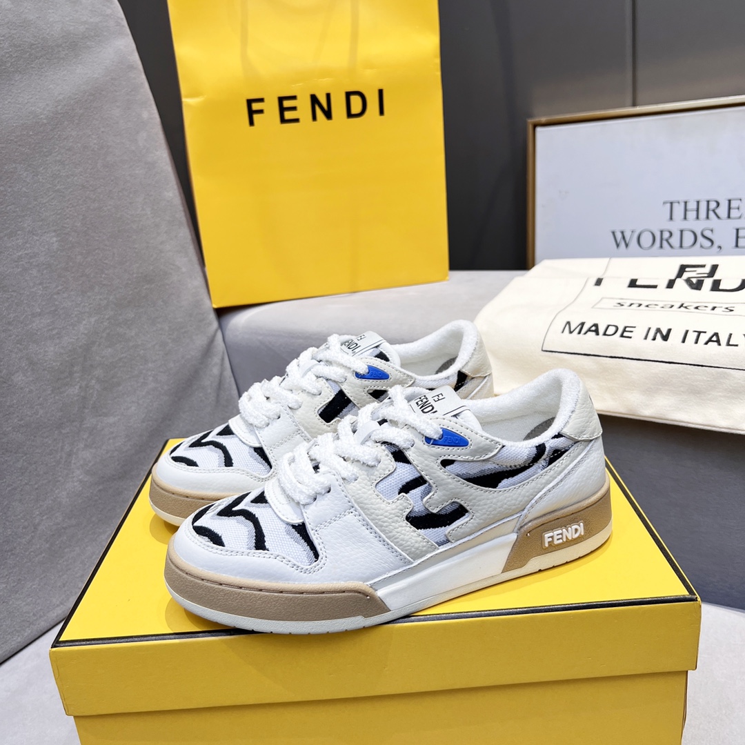Fendi Fendi 〰FD Match Series Suela Gruesa Retro Sport Slip-On Zapatos 1:1 ¡De primera calidad! Otra 