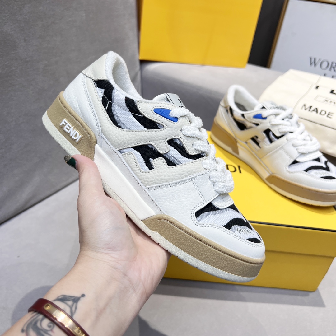 Fendi Fendi 〰FD Match Series Suela Gruesa Retro Sport Slip-On Zapatos 1:1 ¡De primera calidad! Otra 