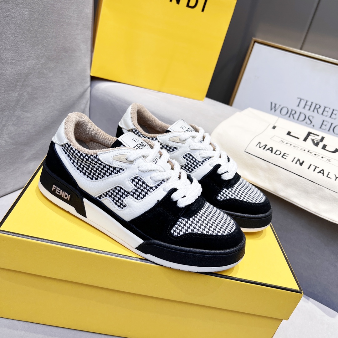 Fendi Fendi 〰FD Match Series Suela Gruesa Retro Sport Slip-On Zapatos 1:1 ¡De primera calidad! Otra 