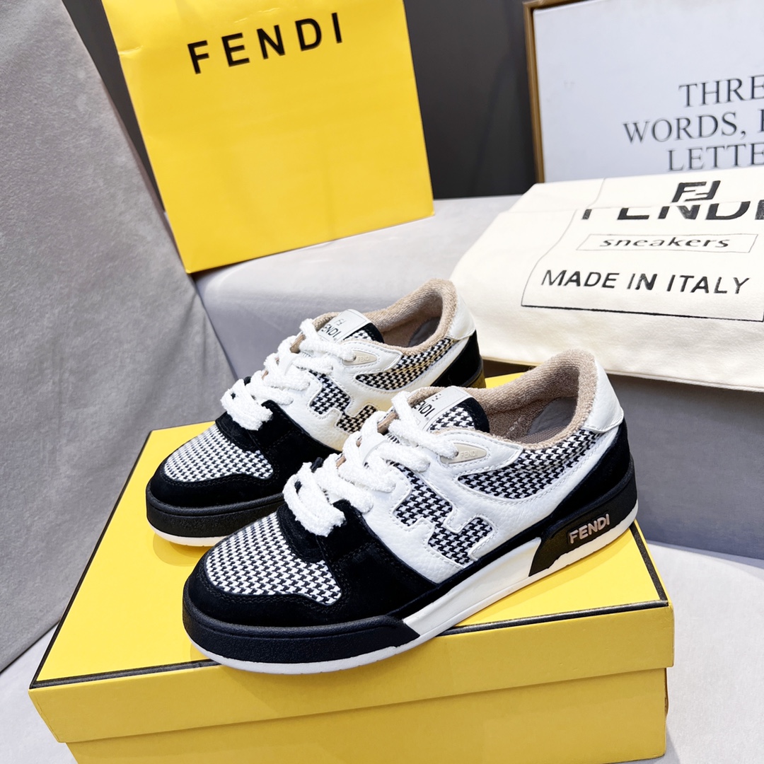 Fendi Fendi 〰FD Match Series Suela Gruesa Retro Sport Slip-On Zapatos 1:1 ¡De primera calidad! Otra 