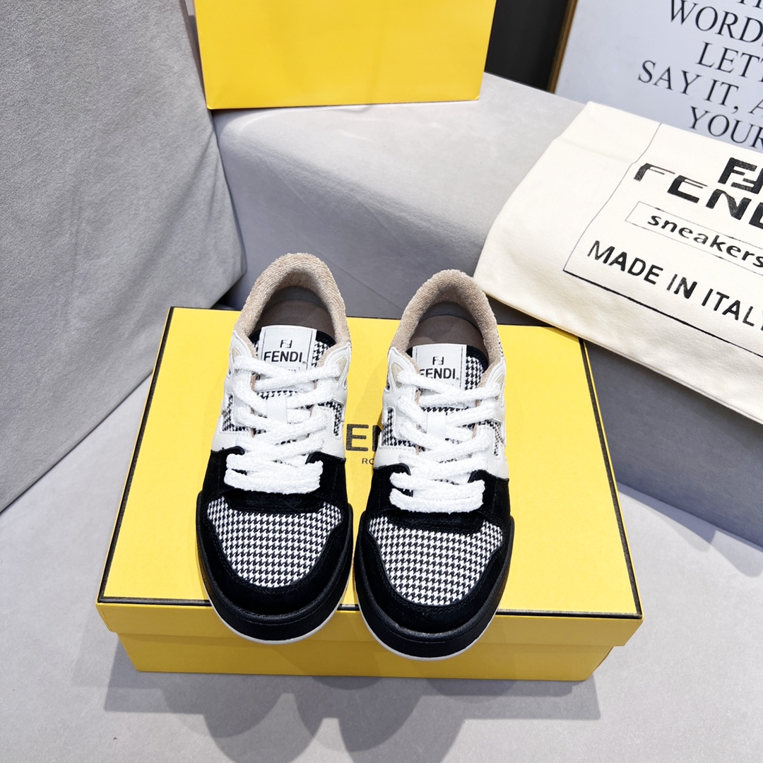 Fendi Fendi 〰FD Match Series Suela Gruesa Retro Sport Slip-On Zapatos 1:1 ¡De primera calidad! Otra 