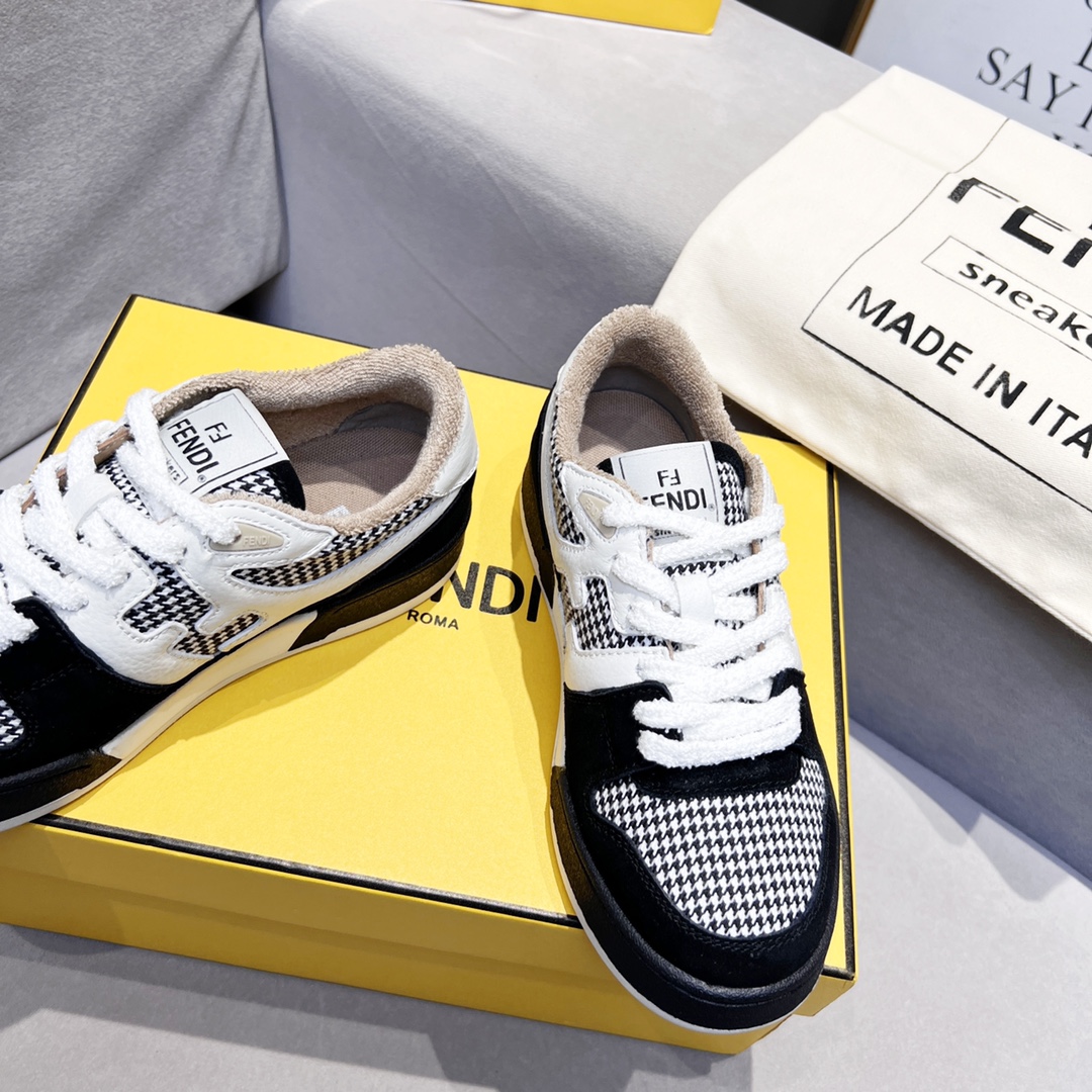 Fendi Fendi 〰FD Match Series Suela Gruesa Retro Sport Slip-On Zapatos 1:1 ¡De primera calidad! Otra 