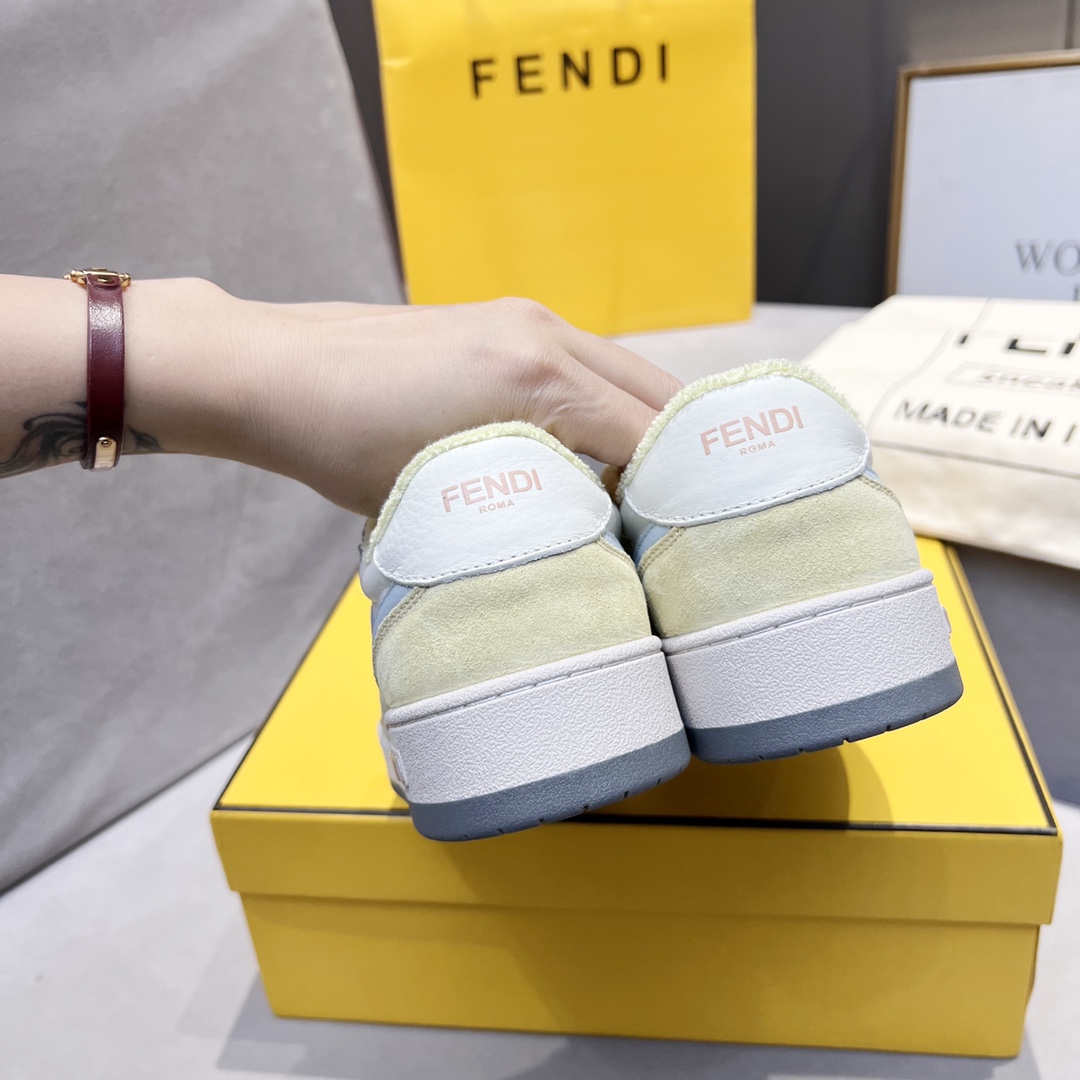 Fendi Fendi 〰FD Match Series Suela Gruesa Retro Sport Slip-On Zapatos 1:1 ¡De primera calidad! Otra 