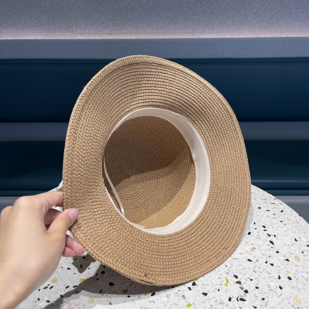 Dior迪奥草帽，夏季新款太阳帽，草帽，高级定制，蓝色 杏色，头围57cm