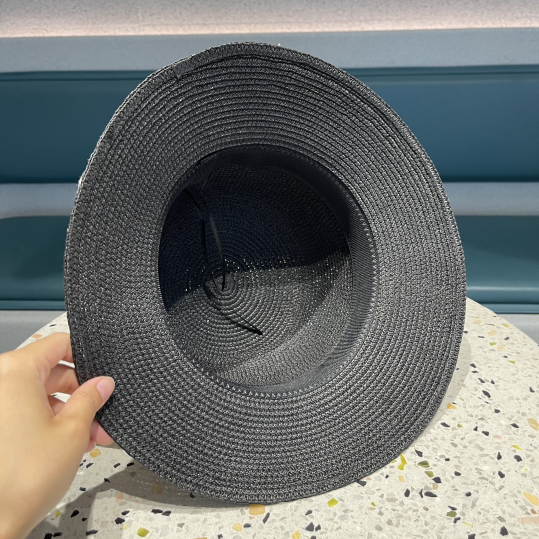 Dior迪奥草帽，夏季新款太阳帽，草帽，高级定制，蓝色 杏色，头围57cm