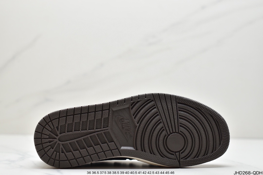 190 AJ1奶白卡其倒勾Travis Scott x Air Jordan 1 ” Reverse Mocha ” AJ1乔1 DM7866-162