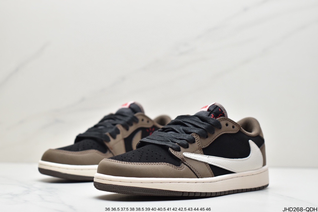 190 AJ1奶白卡其倒勾Travis Scott x Air Jordan 1 ” Reverse Mocha ” AJ1乔1 DM7866-162