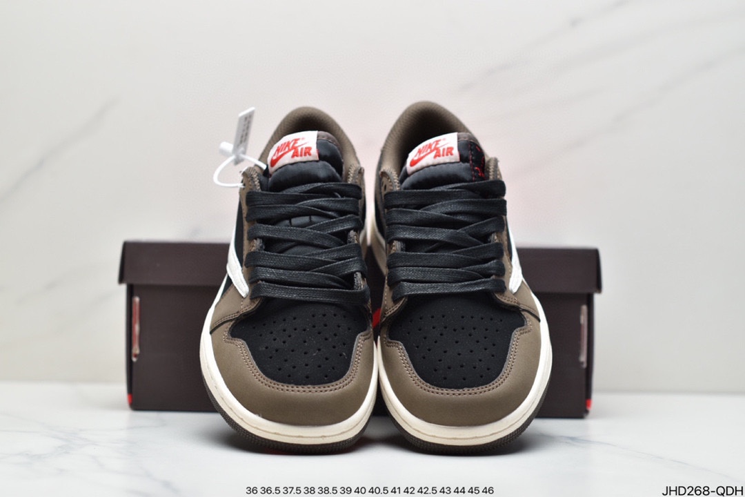 190 AJ1奶白卡其倒勾Travis Scott x Air Jordan 1 ” Reverse Mocha ” AJ1乔1 DM7866-162