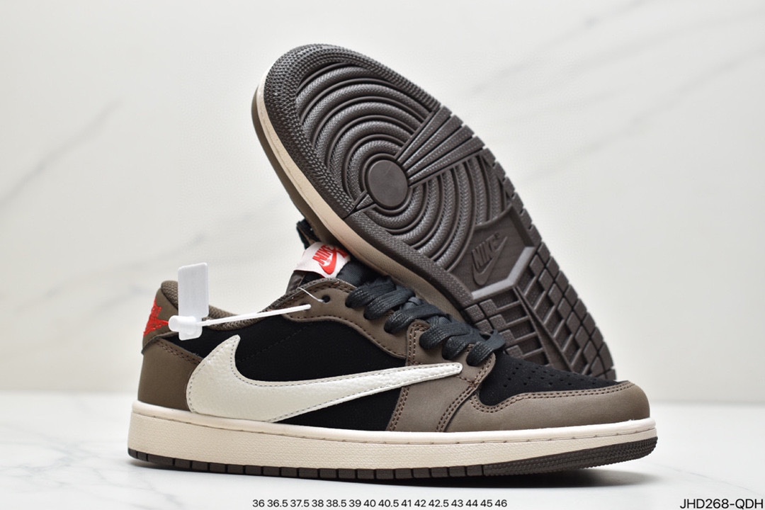 190 AJ1奶白卡其倒勾Travis Scott x Air Jordan 1 ” Reverse Mocha ” AJ1乔1 DM7866-162