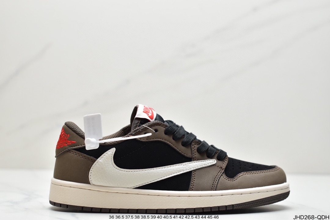 190 AJ1奶白卡其倒勾Travis Scott x Air Jordan 1 ” Reverse Mocha ” AJ1乔1 DM7866-162