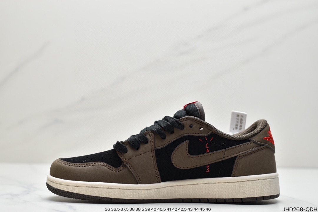 190 AJ1奶白卡其倒勾Travis Scott x Air Jordan 1 ” Reverse Mocha ” AJ1乔1 DM7866-162