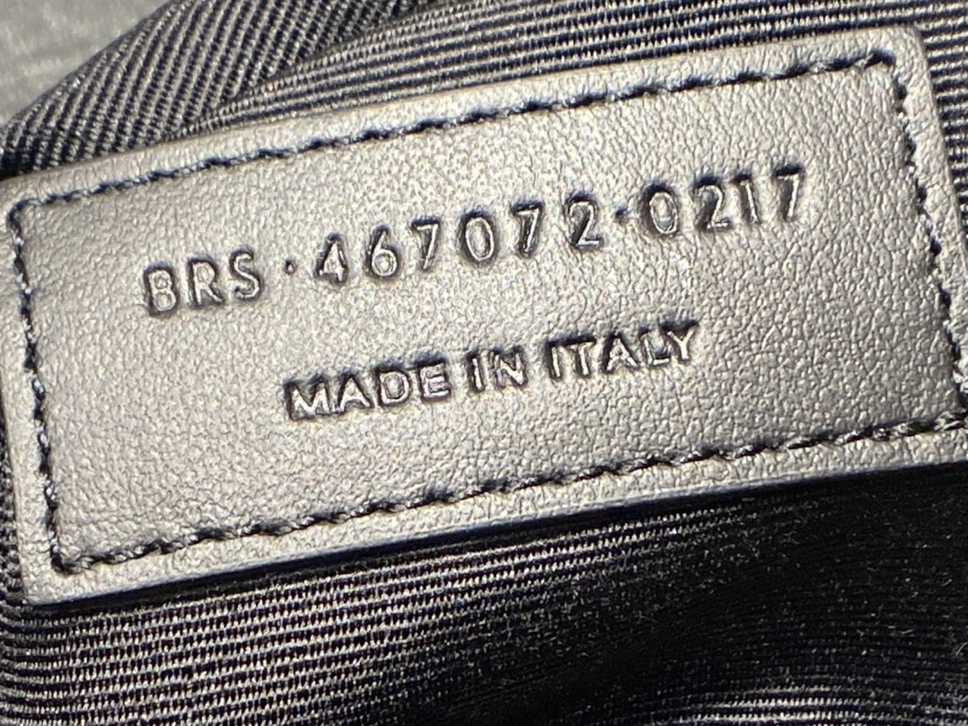 YSL LouLou 20CM 迷你斜挎包 467072黑色/金扣