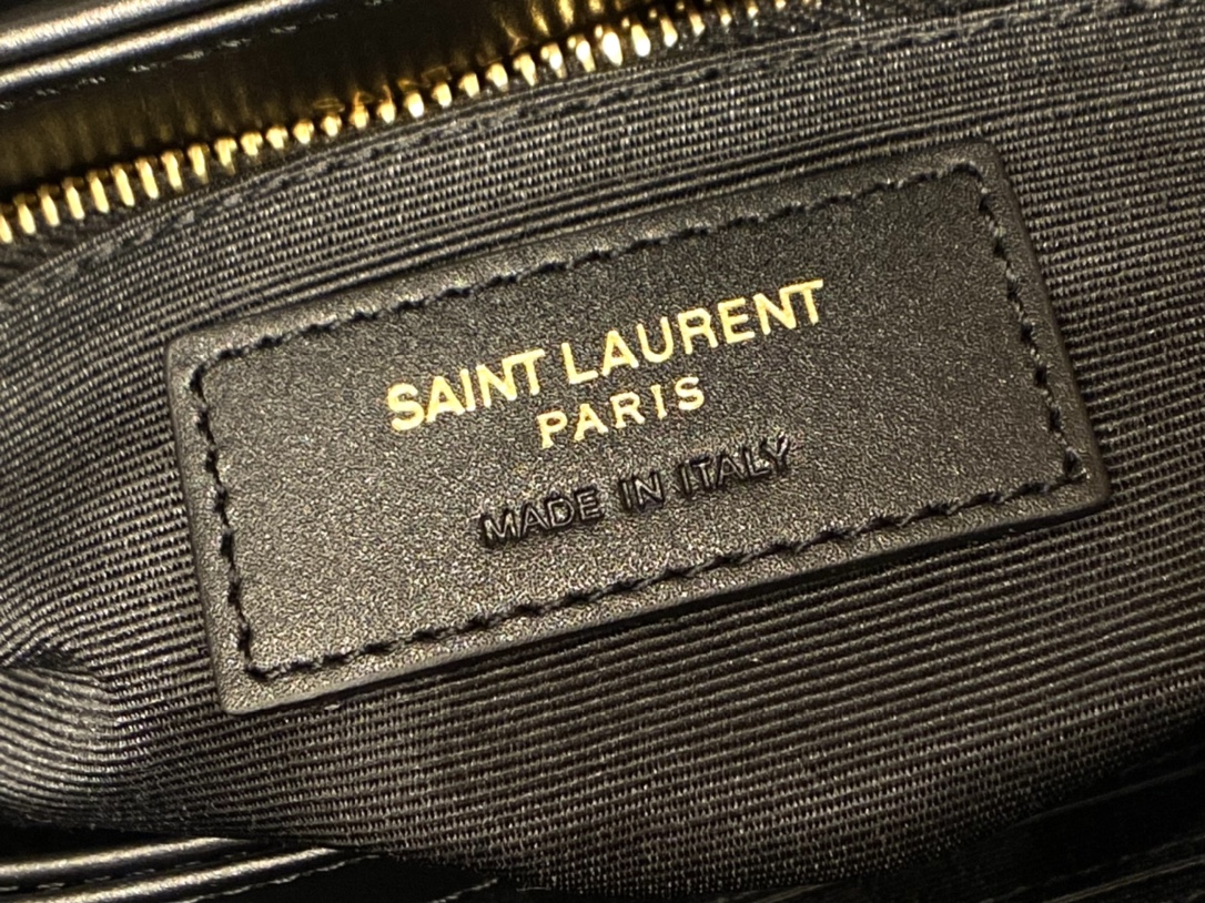 YSL LouLou 20CM 迷你斜挎包 467072黑色/金扣