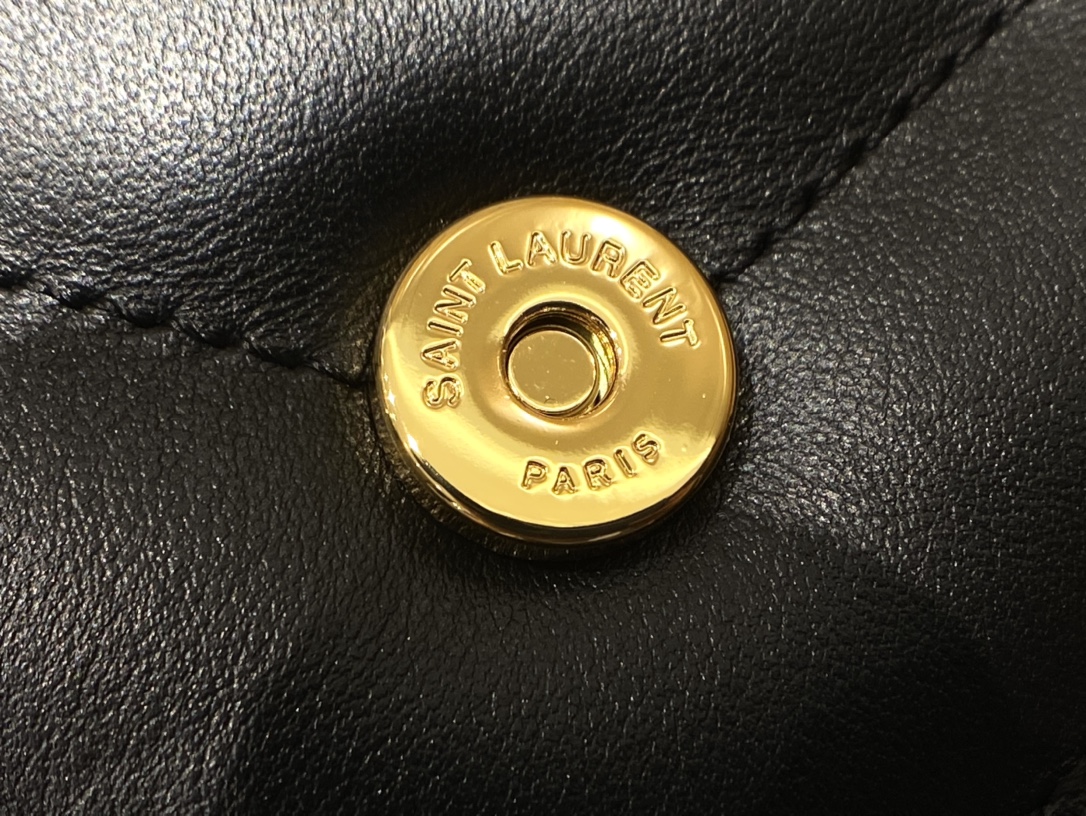 YSL LouLou 20CM 迷你斜挎包 467072黑色/金扣